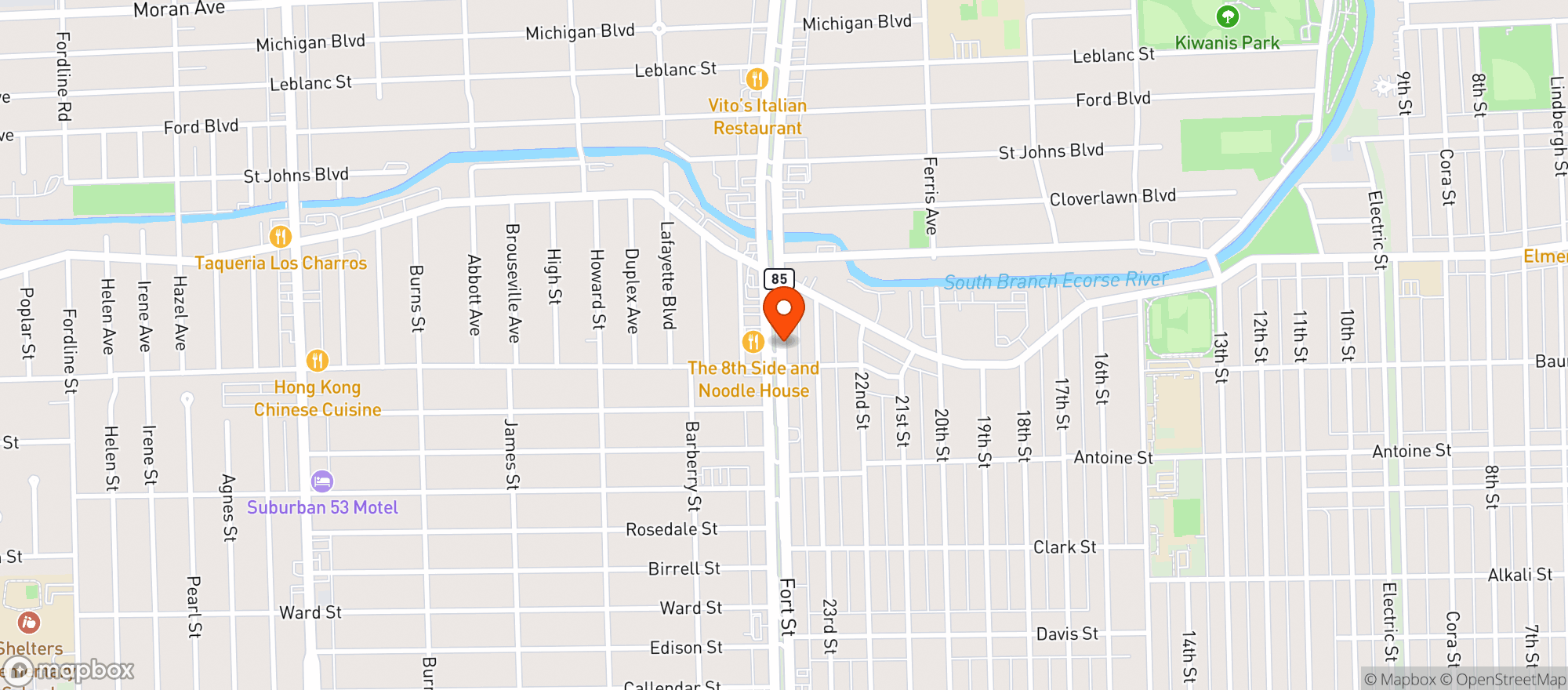 Map showing Heltees Pantry