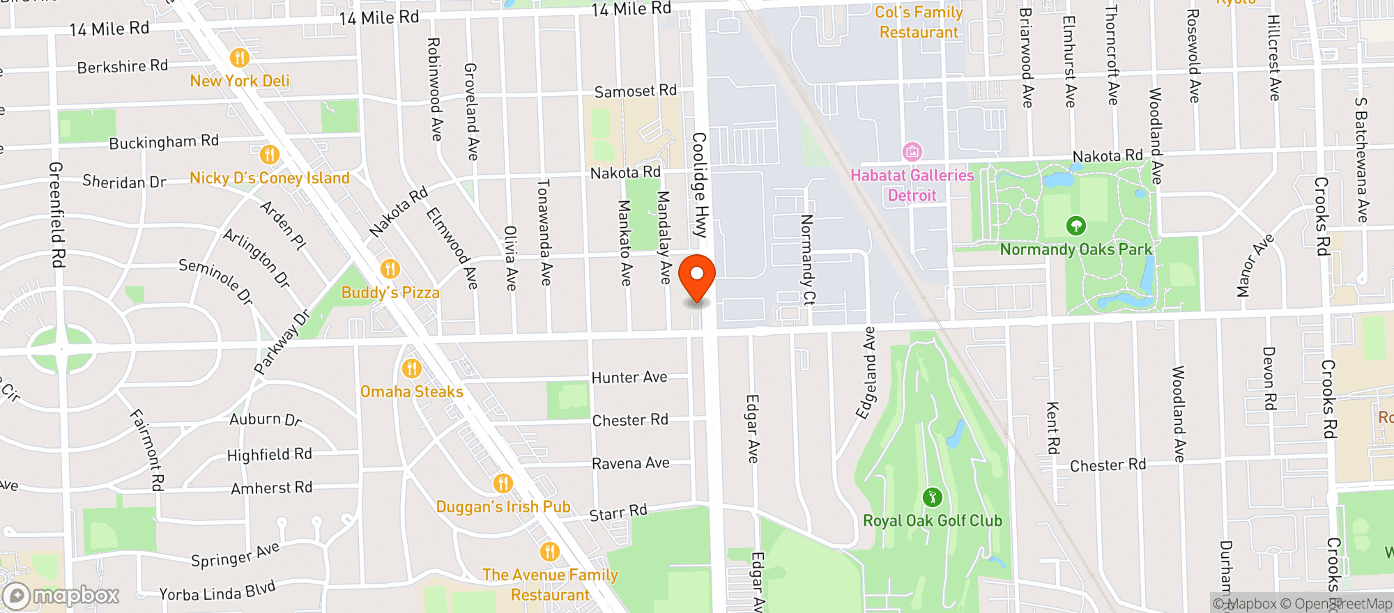 Map showing Bowlero