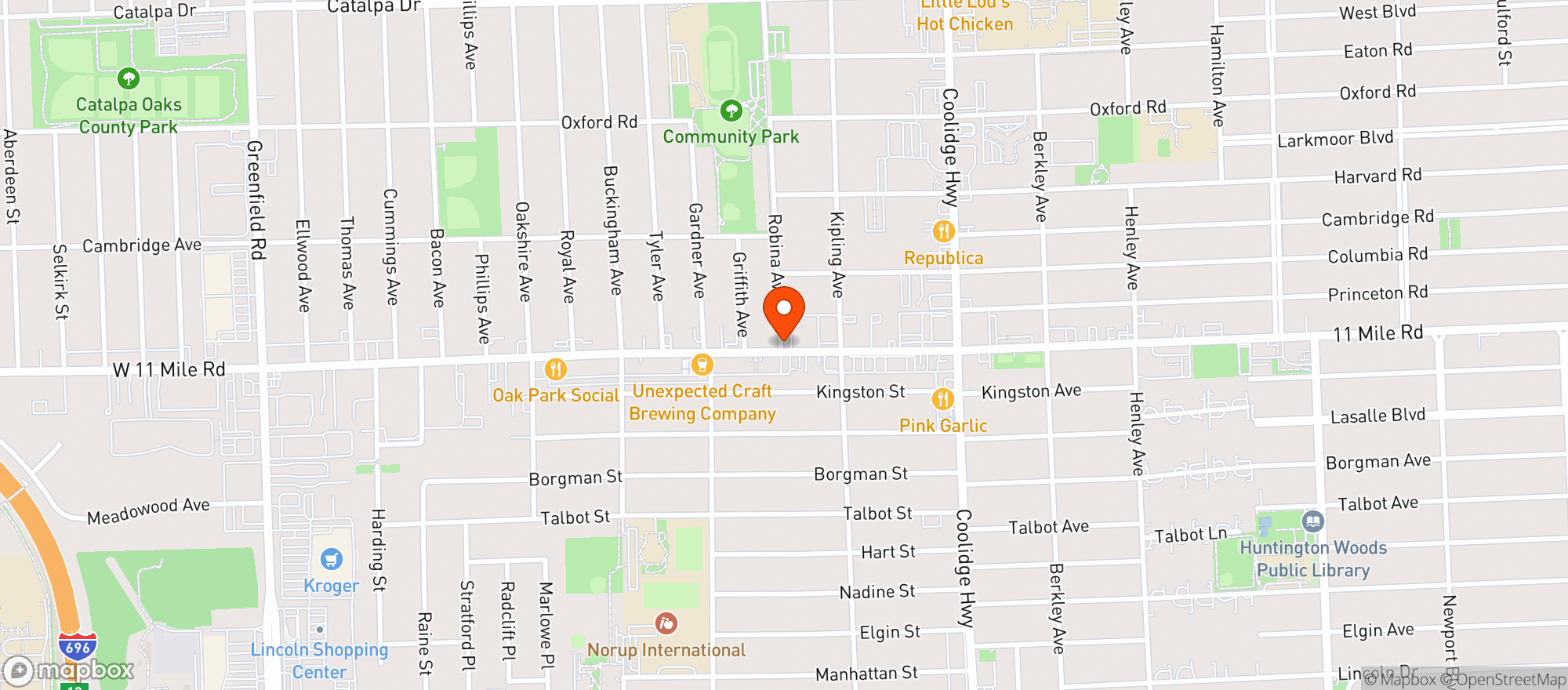 Map showing Franks Food Market