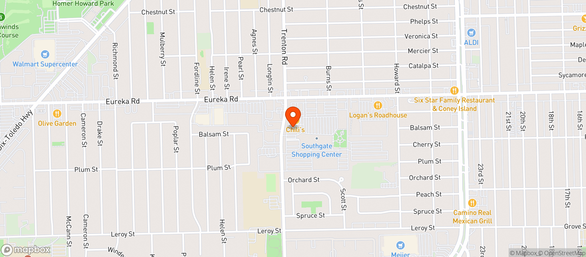 Map showing Hopcat