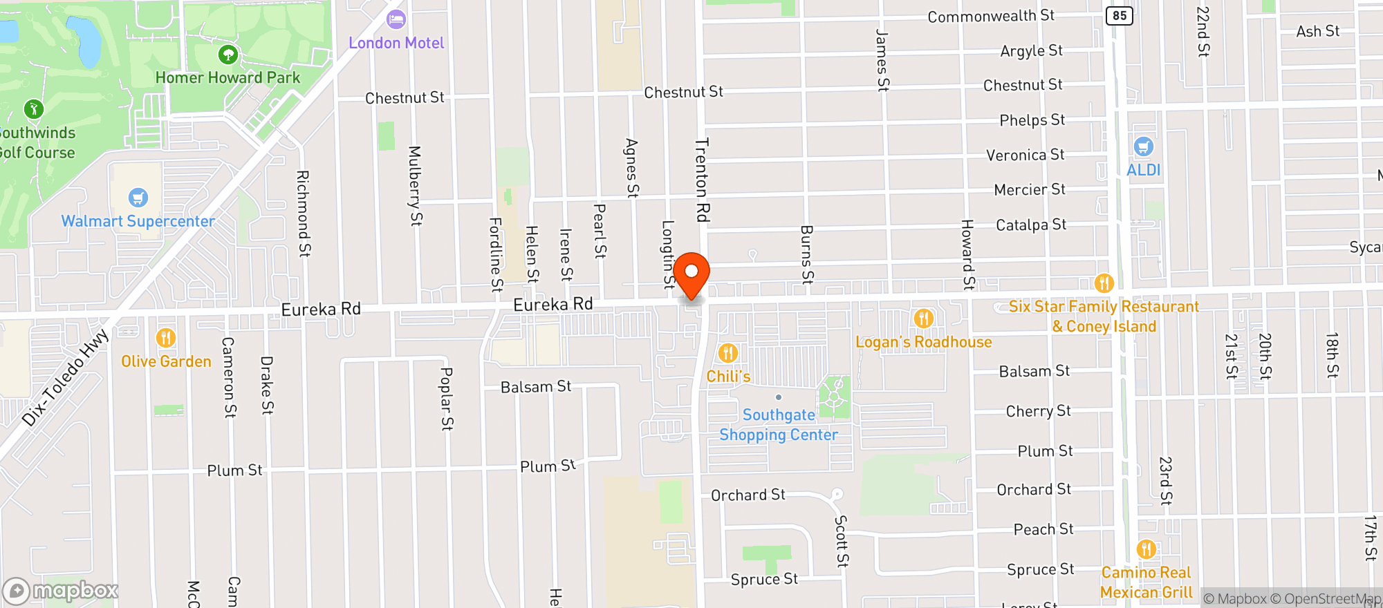 Map showing Red Lobster