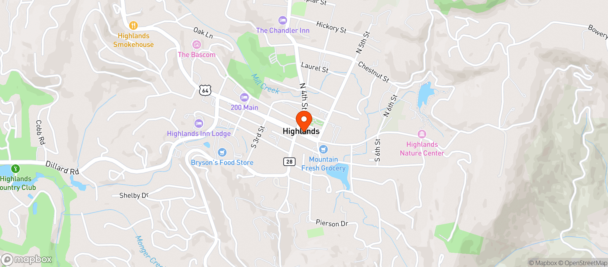 Map showing Four65
