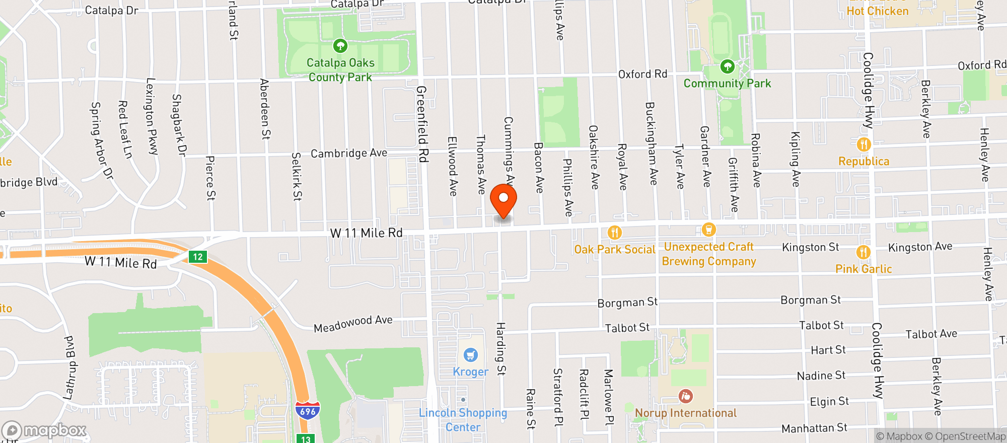 Map showing Quality Roots Berkley