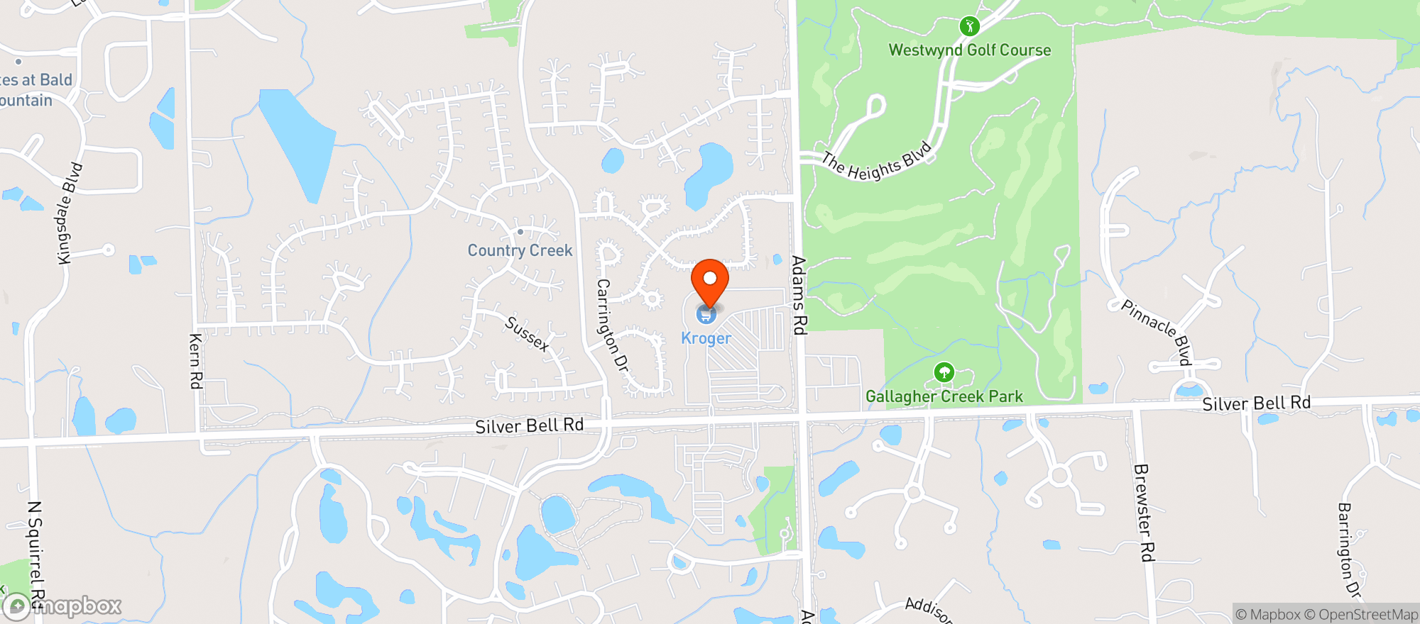 Map showing Kroger