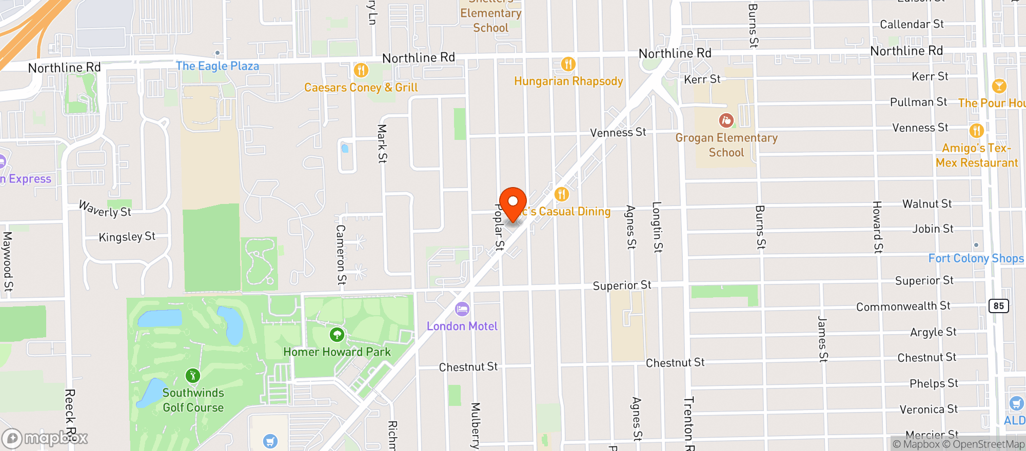 Map showing Southtown Market