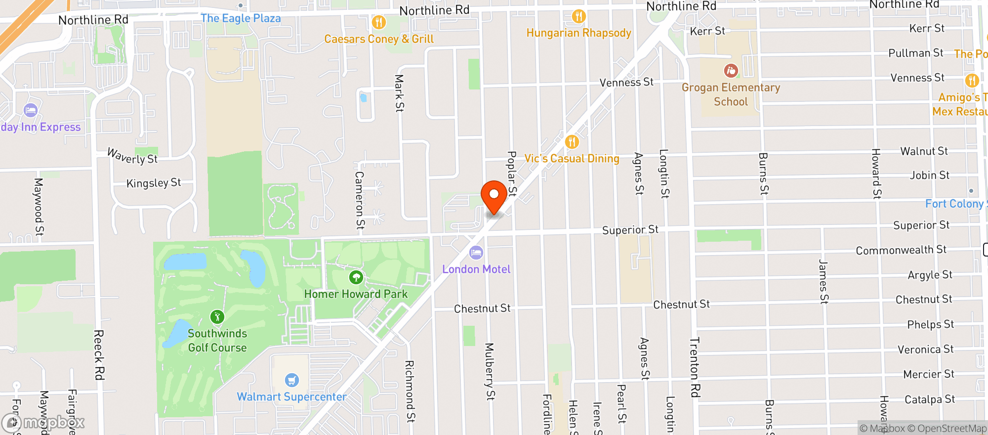 Map showing Quick Mart