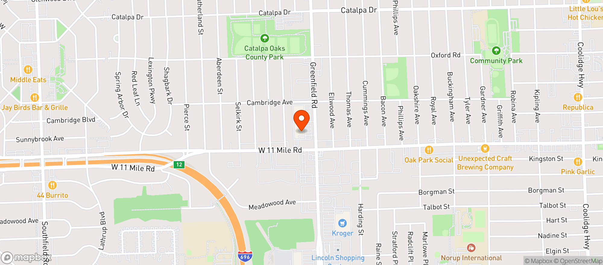 Map showing Barkside