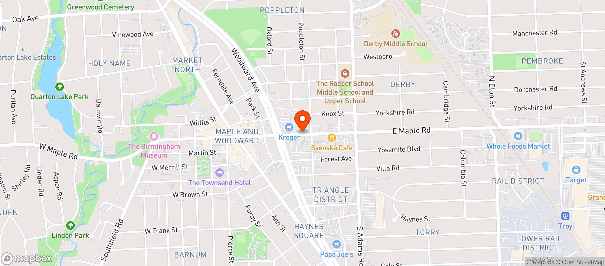 Map showing Kroger #685
