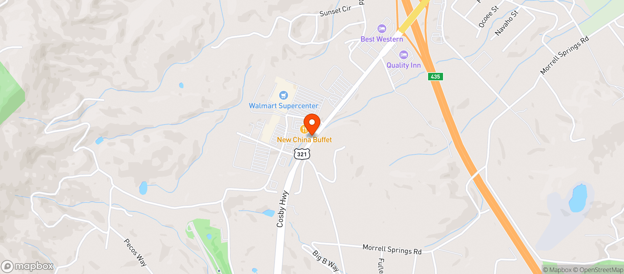Map showing Walmart Supercenter