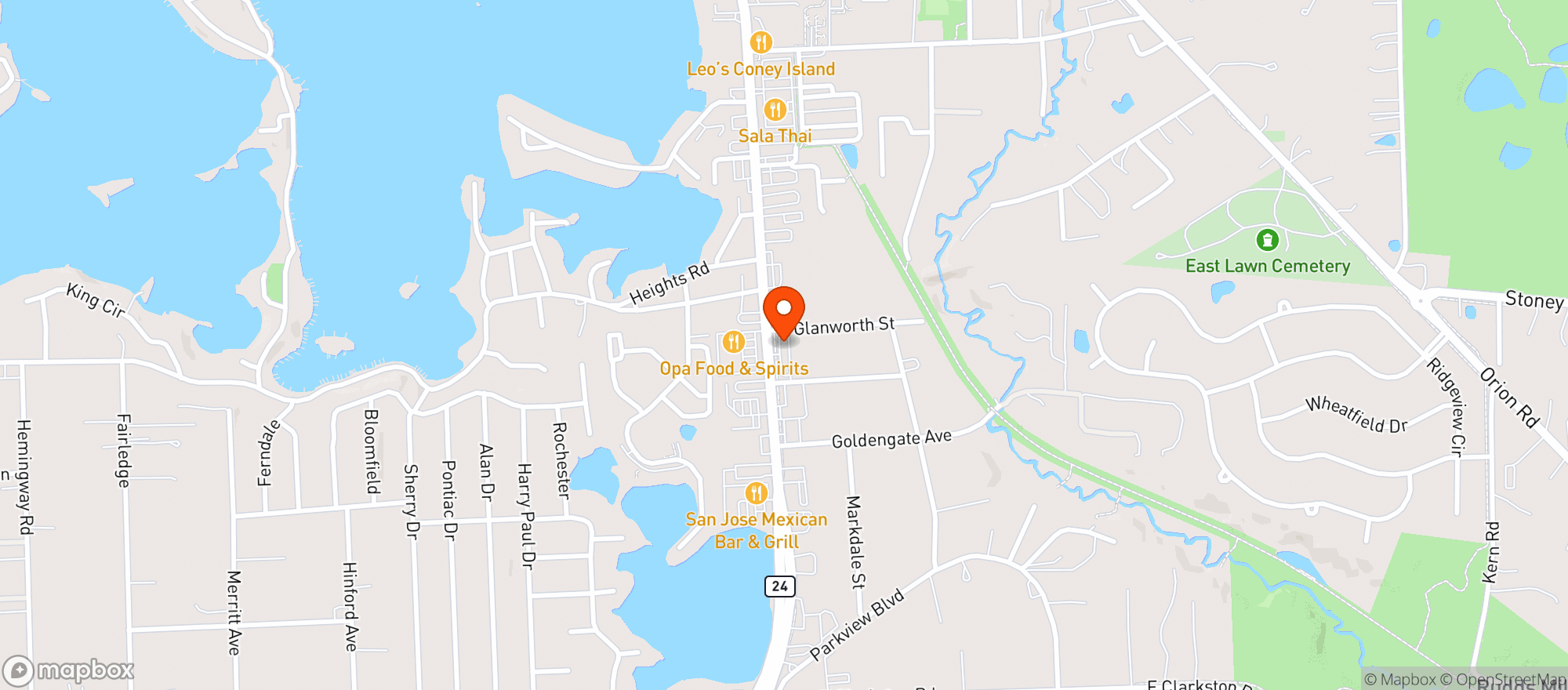 Map showing Kroger