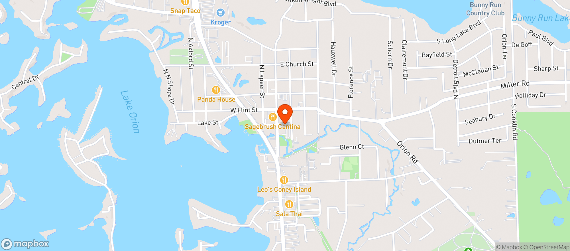 Map showing Lucky's Natural Foods LLC "B"