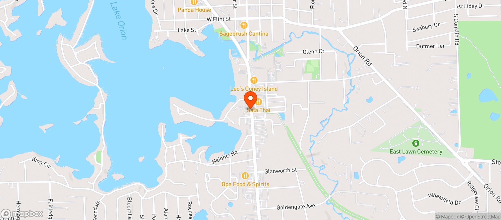 Map showing Centersquare Superstore
