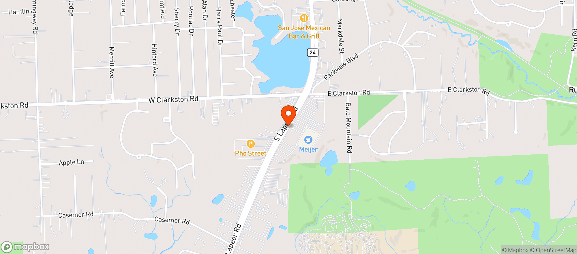 Map showing Meijer