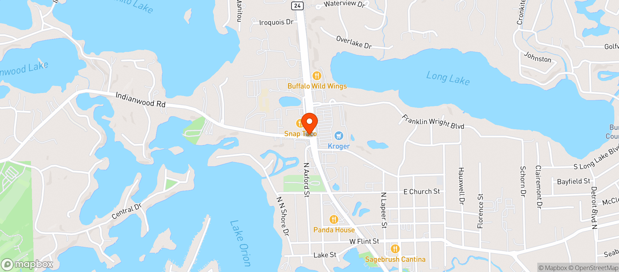 Map showing Snap Taco