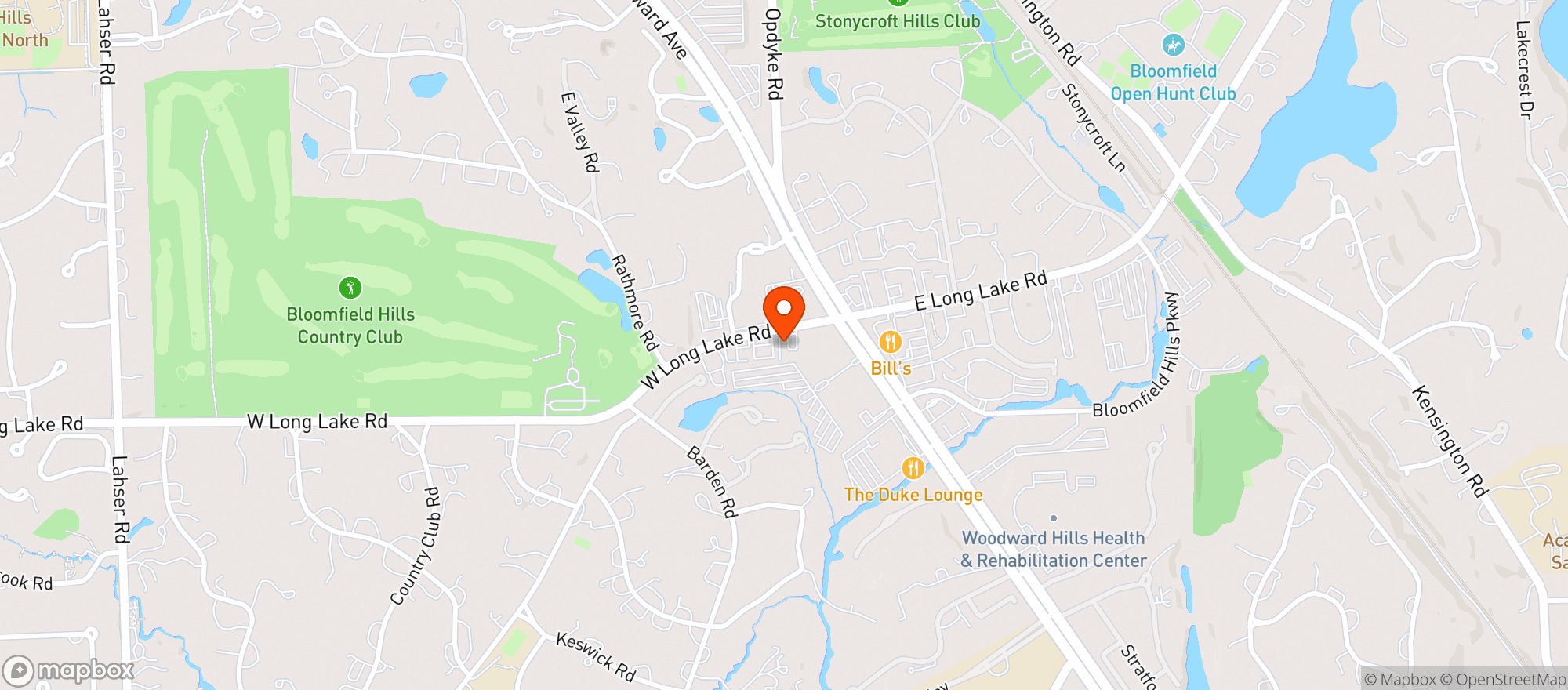 Map showing Hills Fine Wine & Spirits