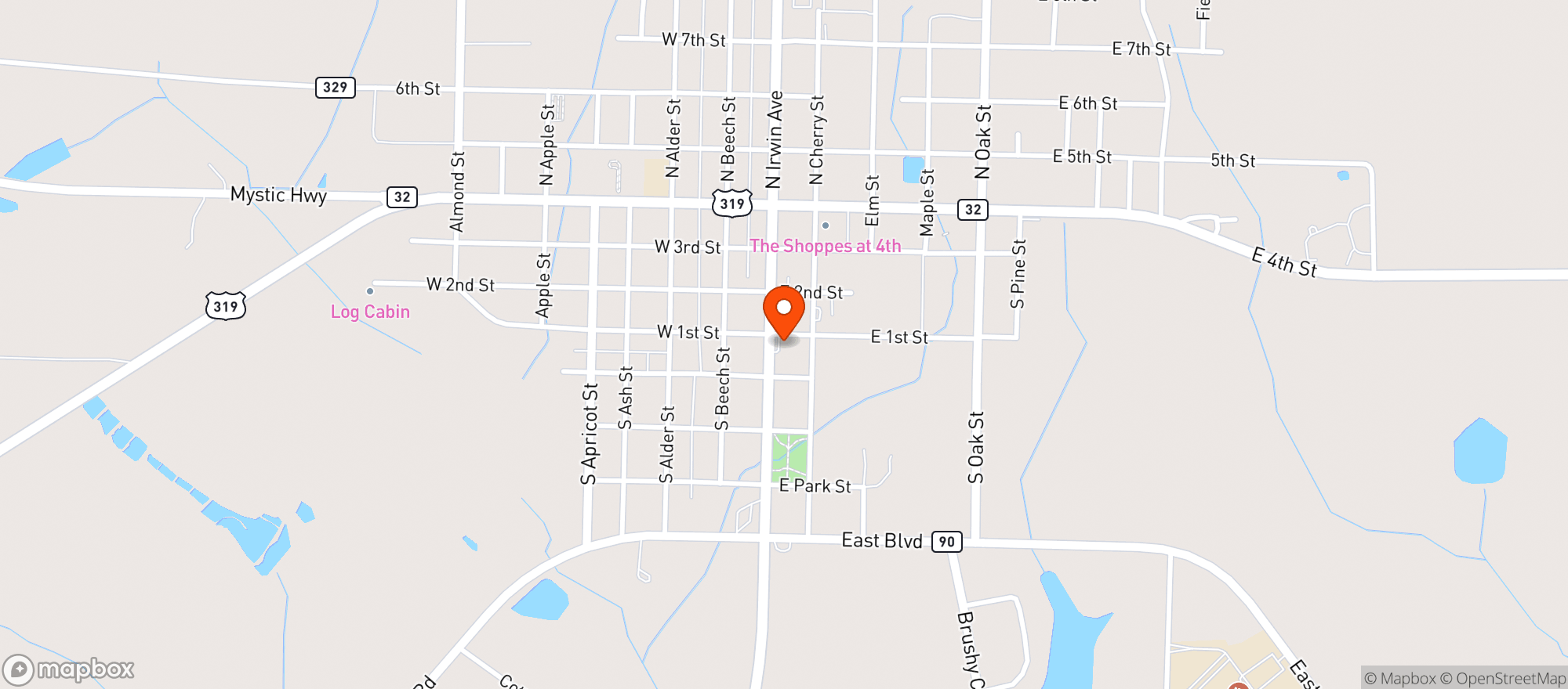 Map showing A1 Smoke Shop