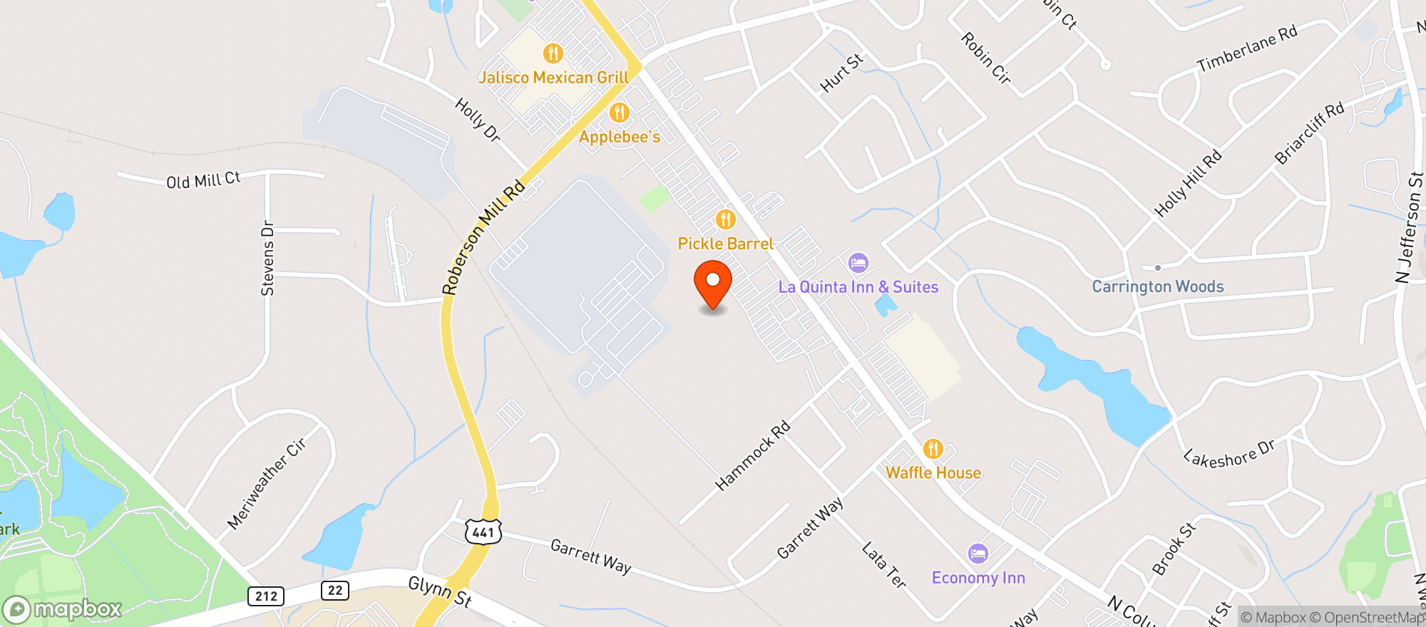 Map showing FOOD DEPOT #58