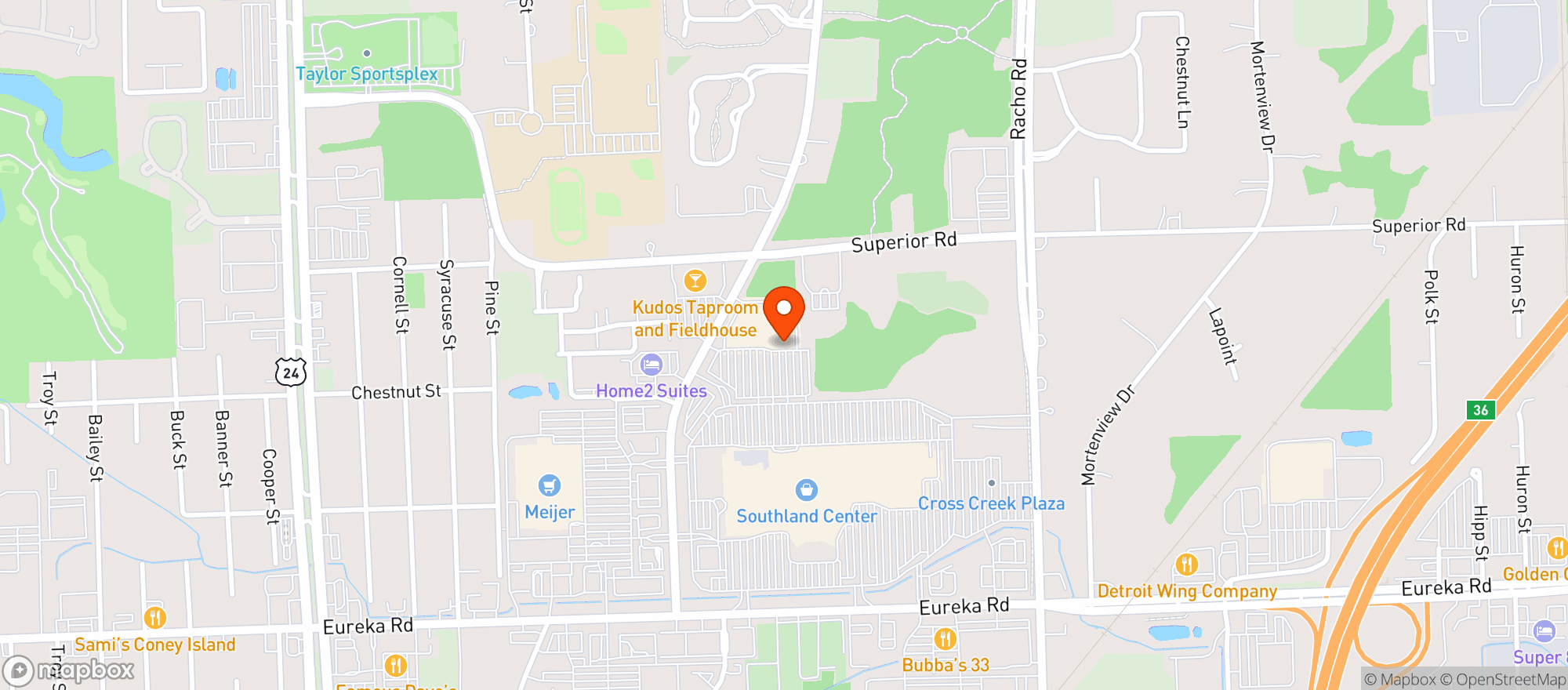 Map showing Target