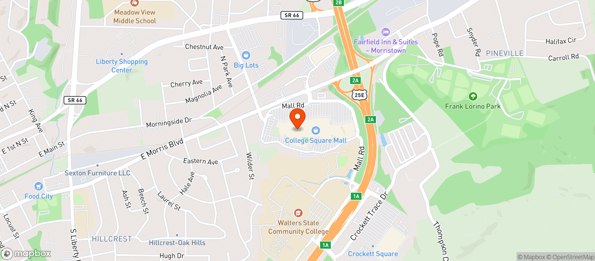 Map showing Gnc
