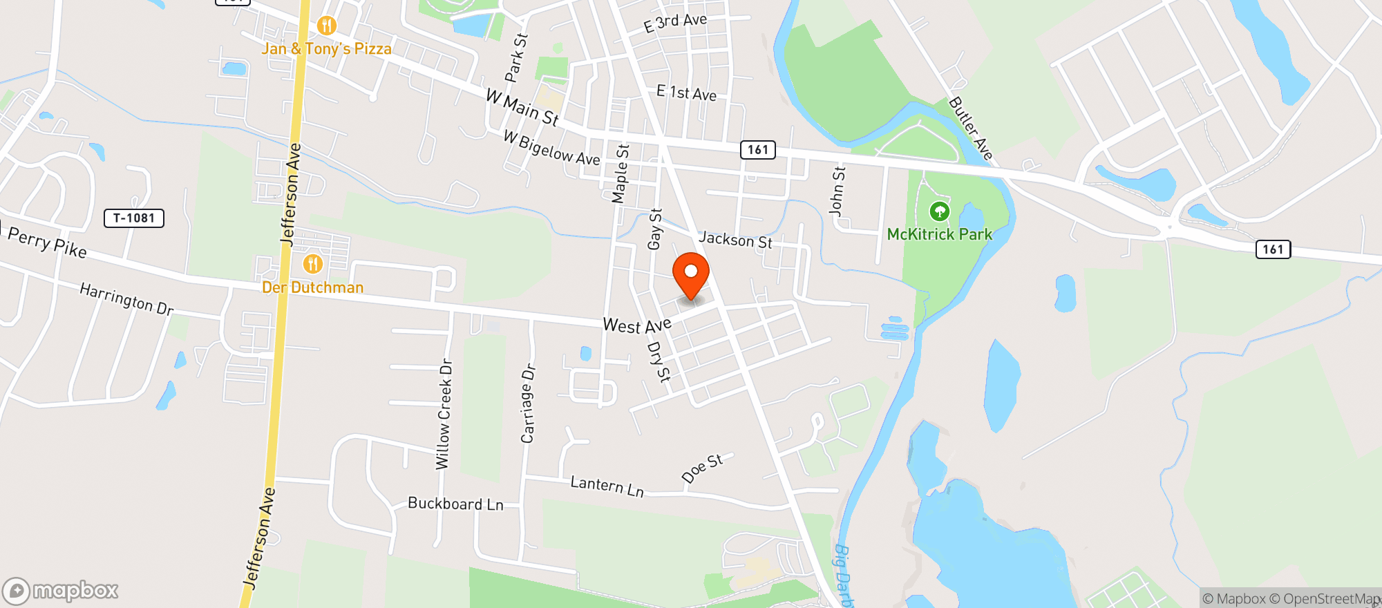 Map showing Halloween House