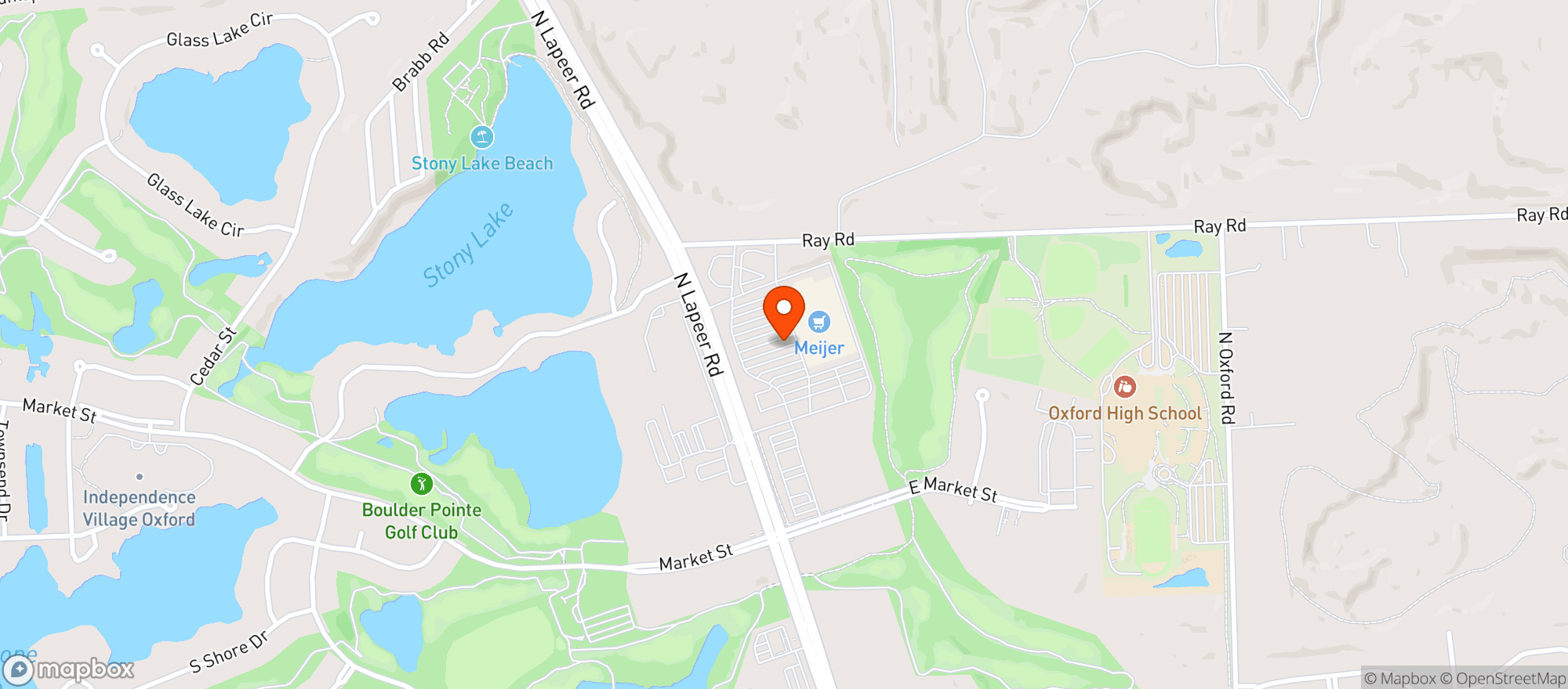 Map showing Meijer