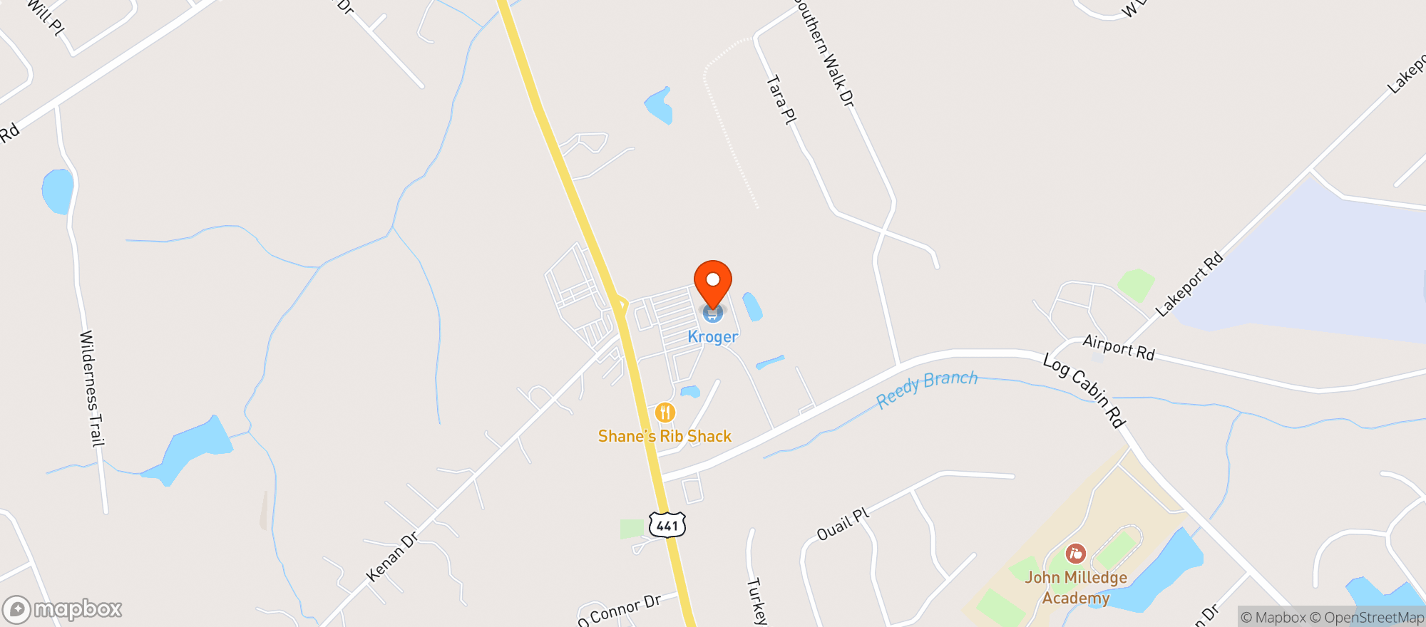 Map showing Kroger