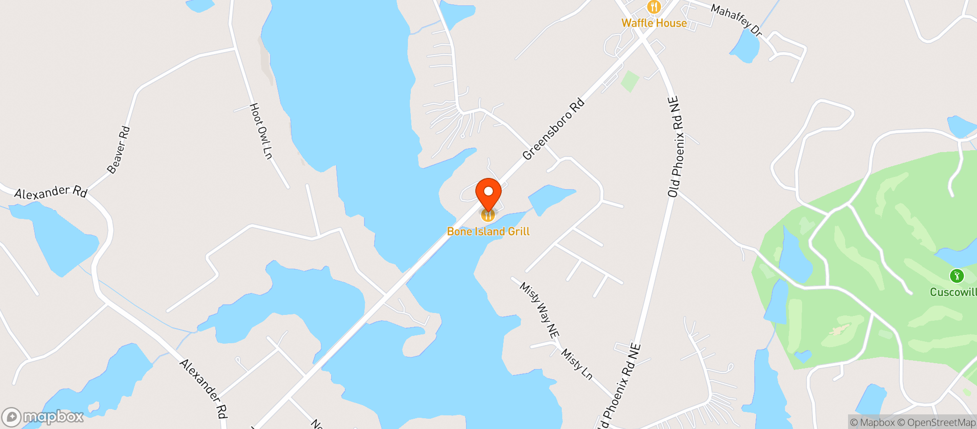 Map showing Italian Chophouse On Lake Oconee