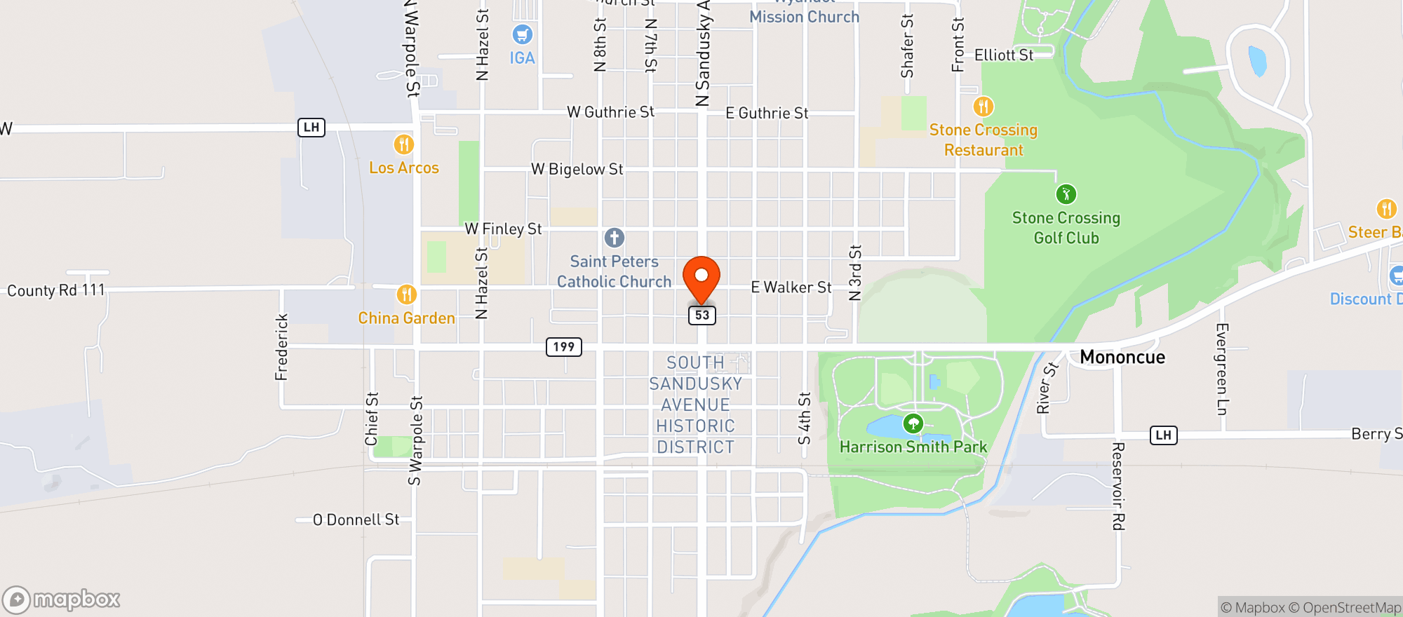 Map showing Stoked