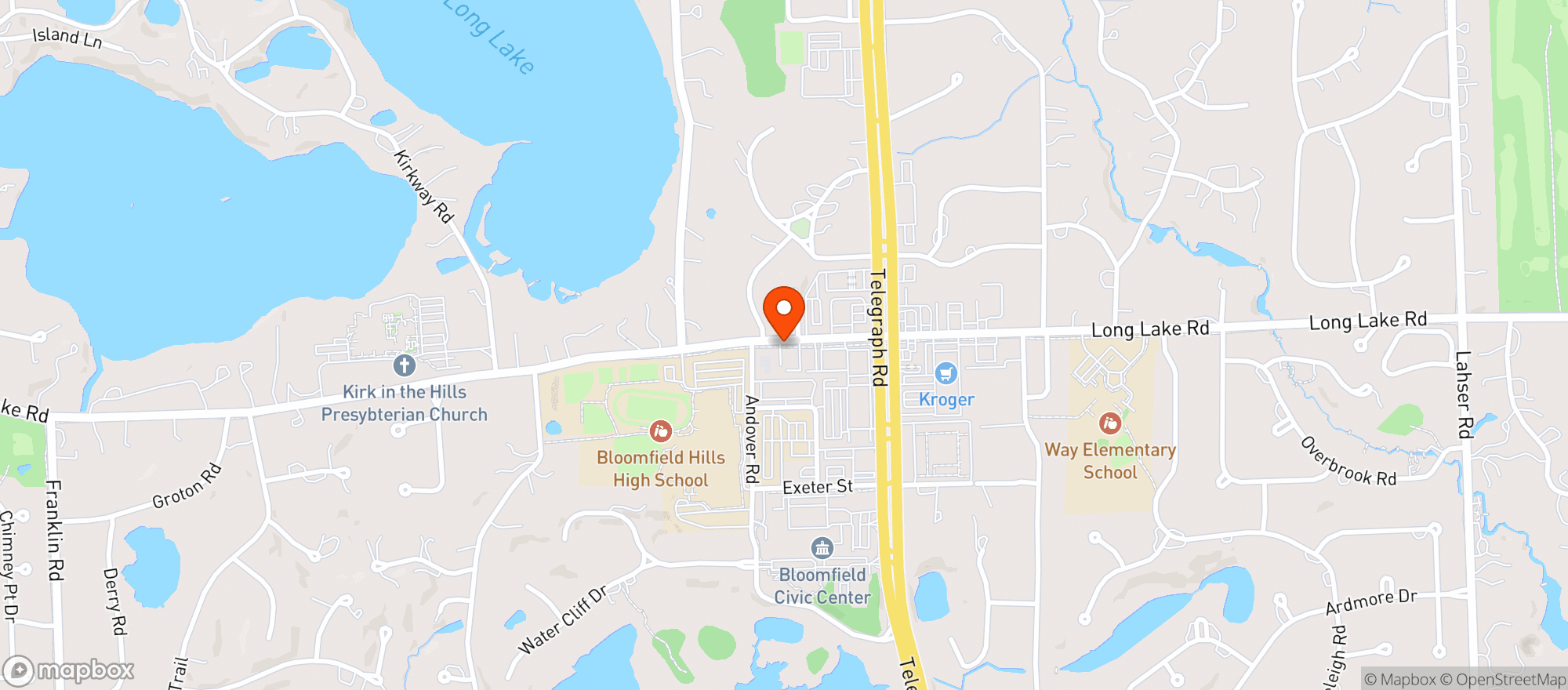 Map showing Bloomfield Wine And Spirits