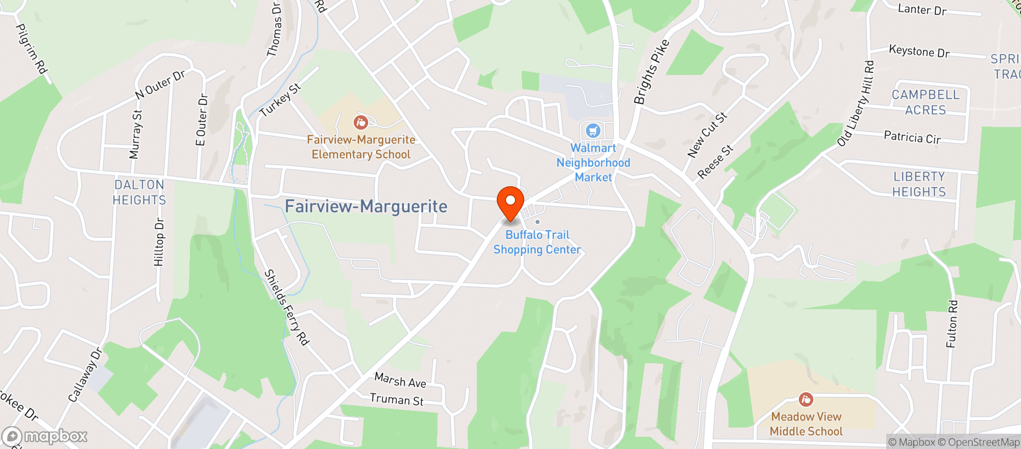 Map showing Top Shelf Wine & Spirits