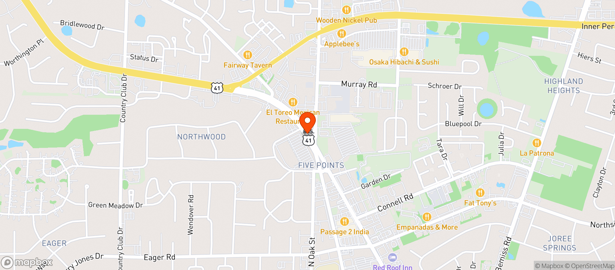 Map showing Winn Dixie - 0140