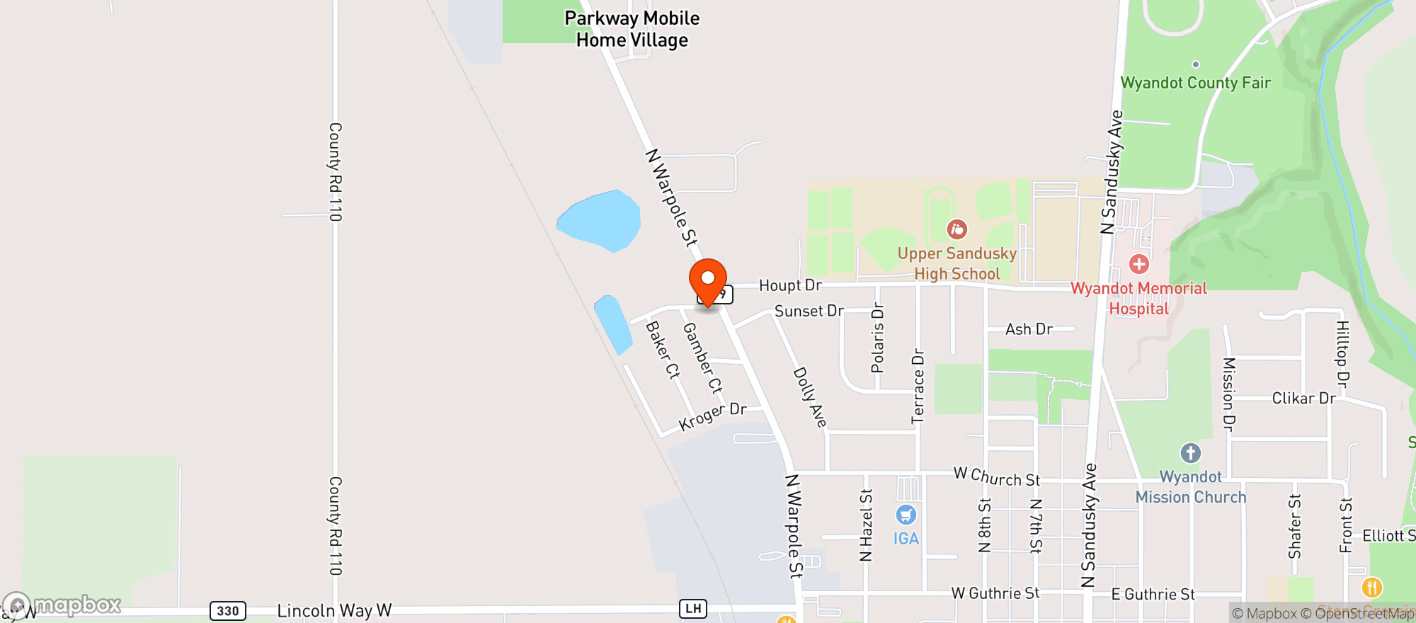 Map showing Drink & Deli Dt