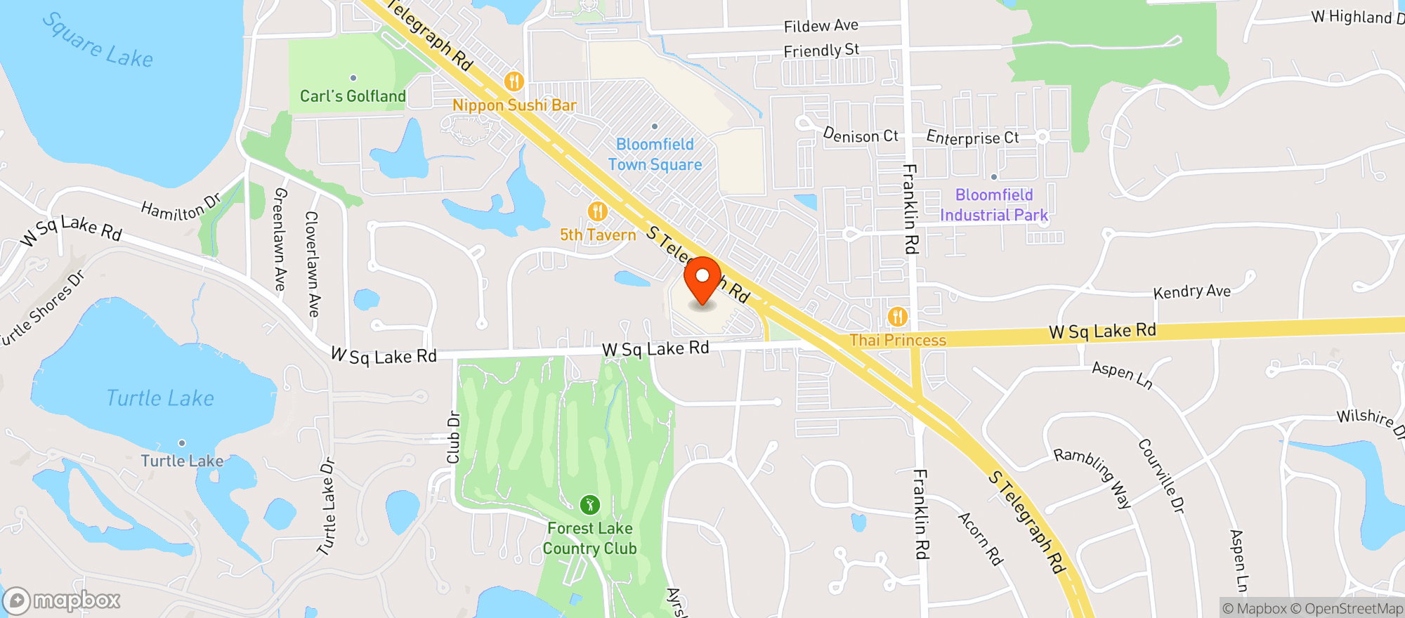 Map showing Target - Bloomfield Township