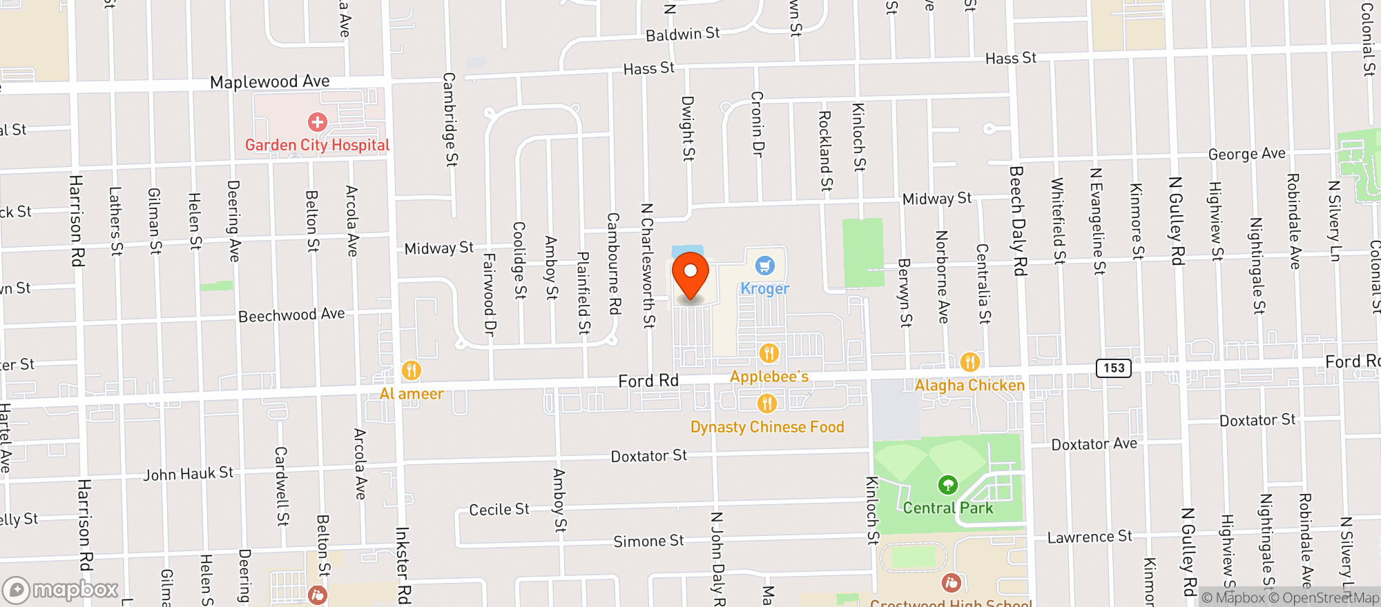 Map showing Target Store