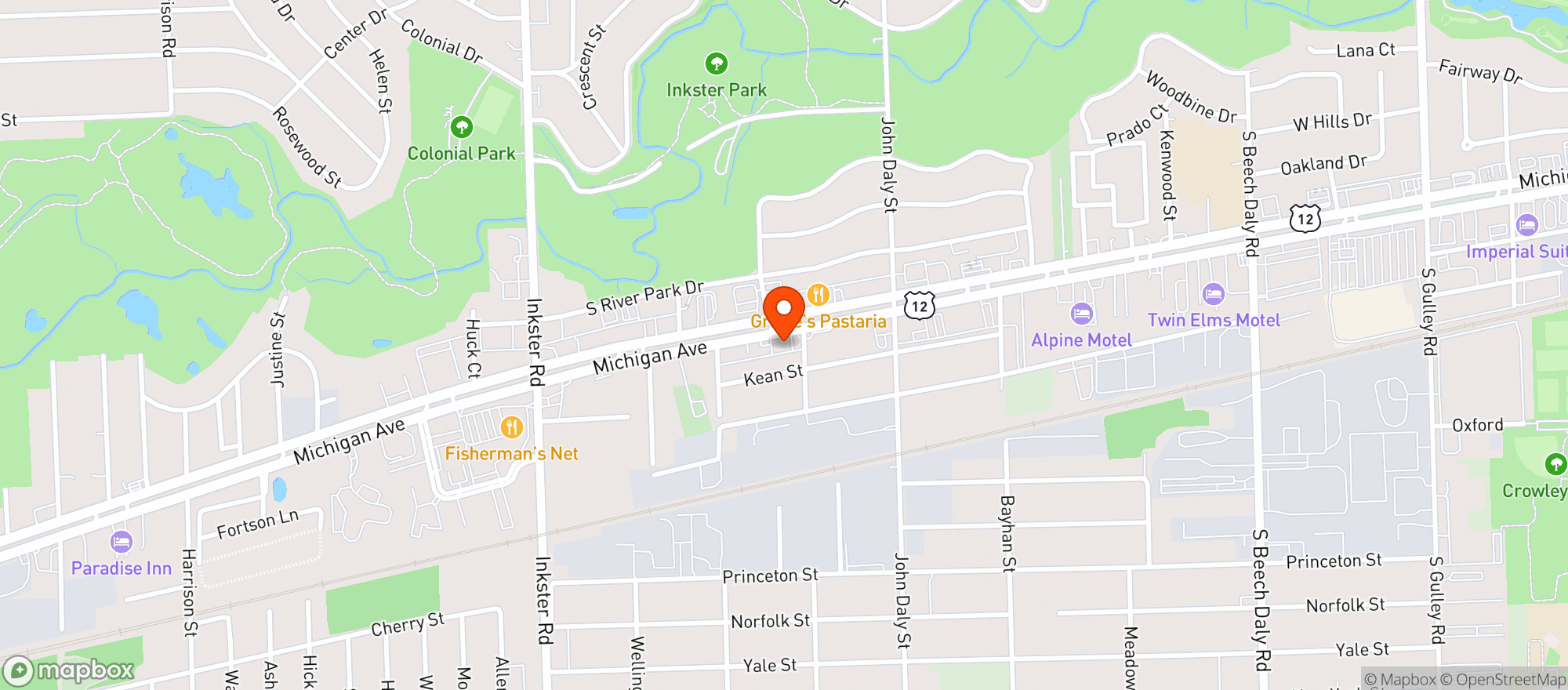 Map showing 315 North - Rec