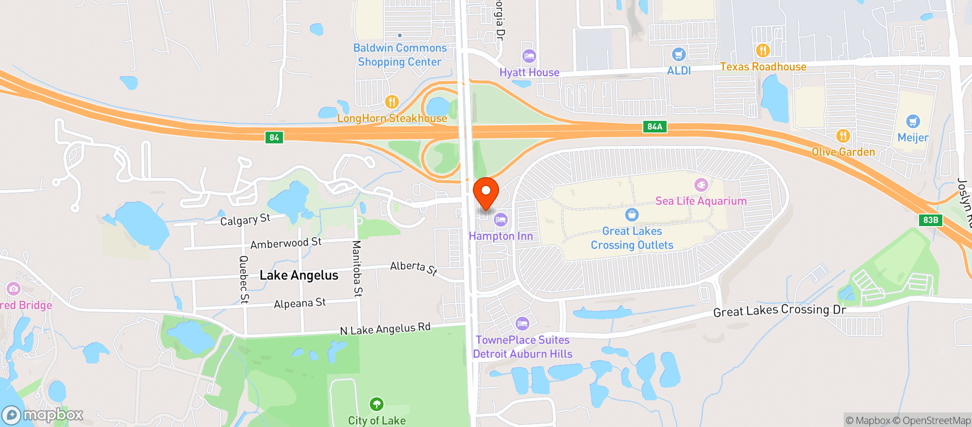 Map showing Vitamin Shoppe - Auburn Hills