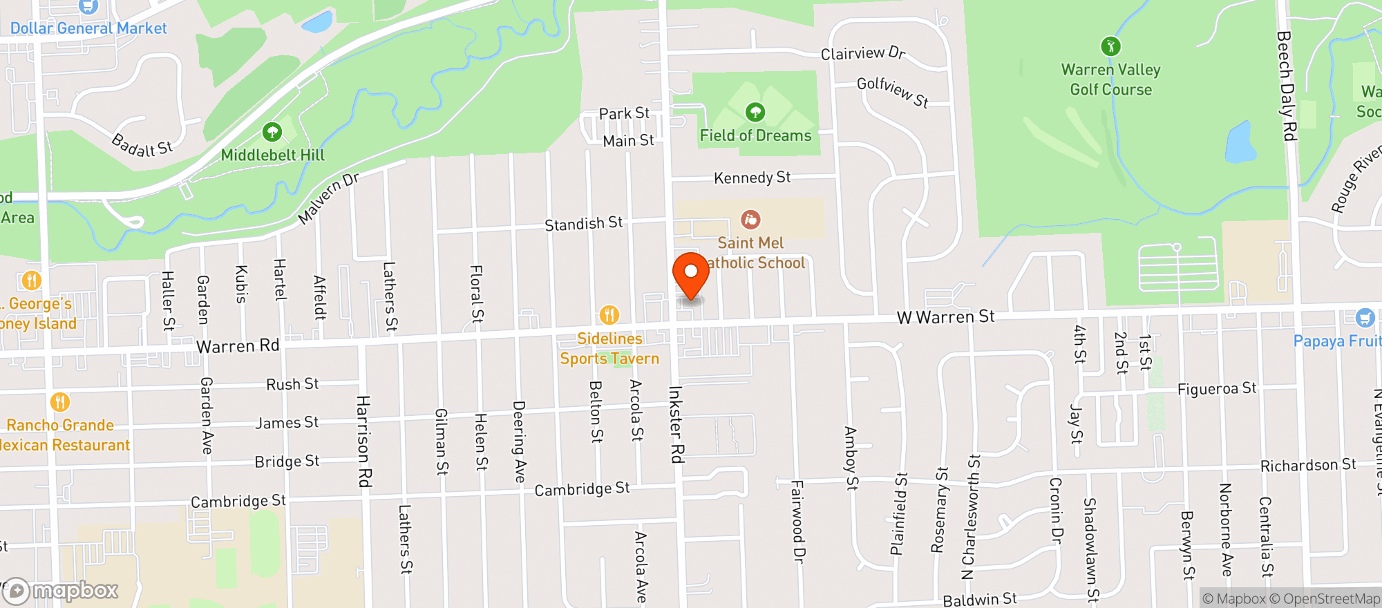 Map showing Dimitris Party Shoppe