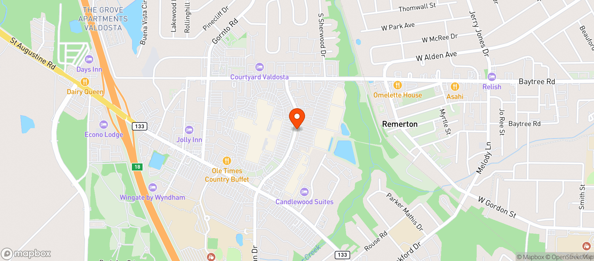 Map showing Target