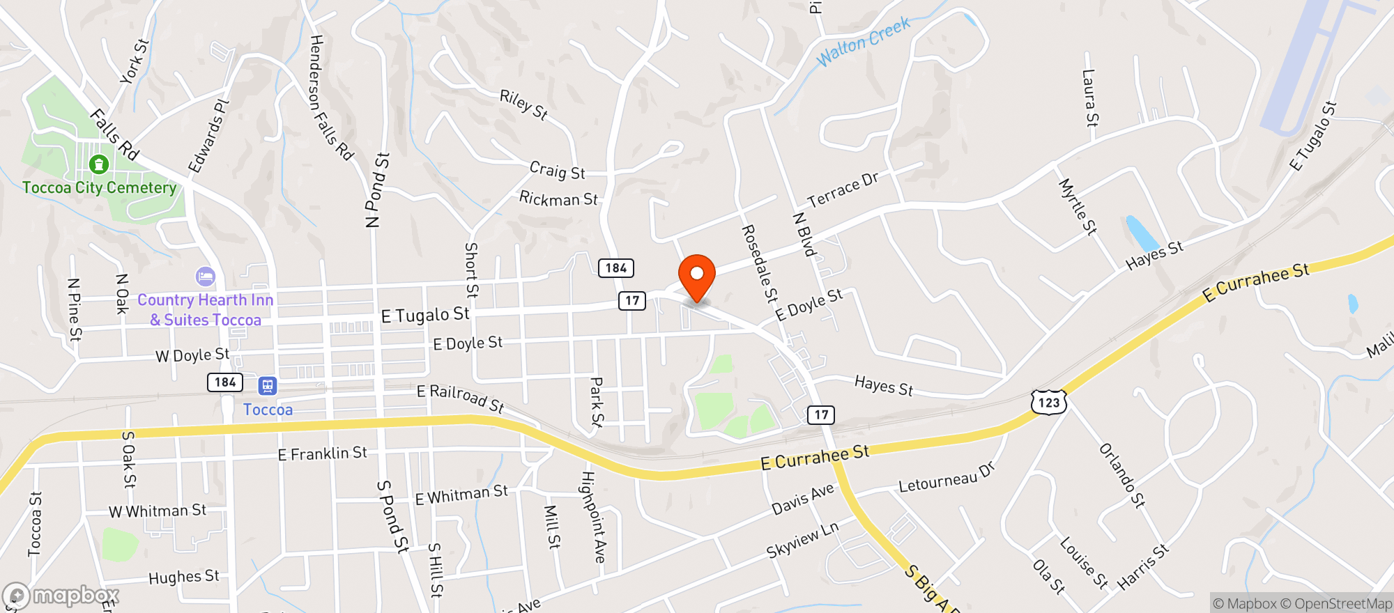 Map showing Juice Junction