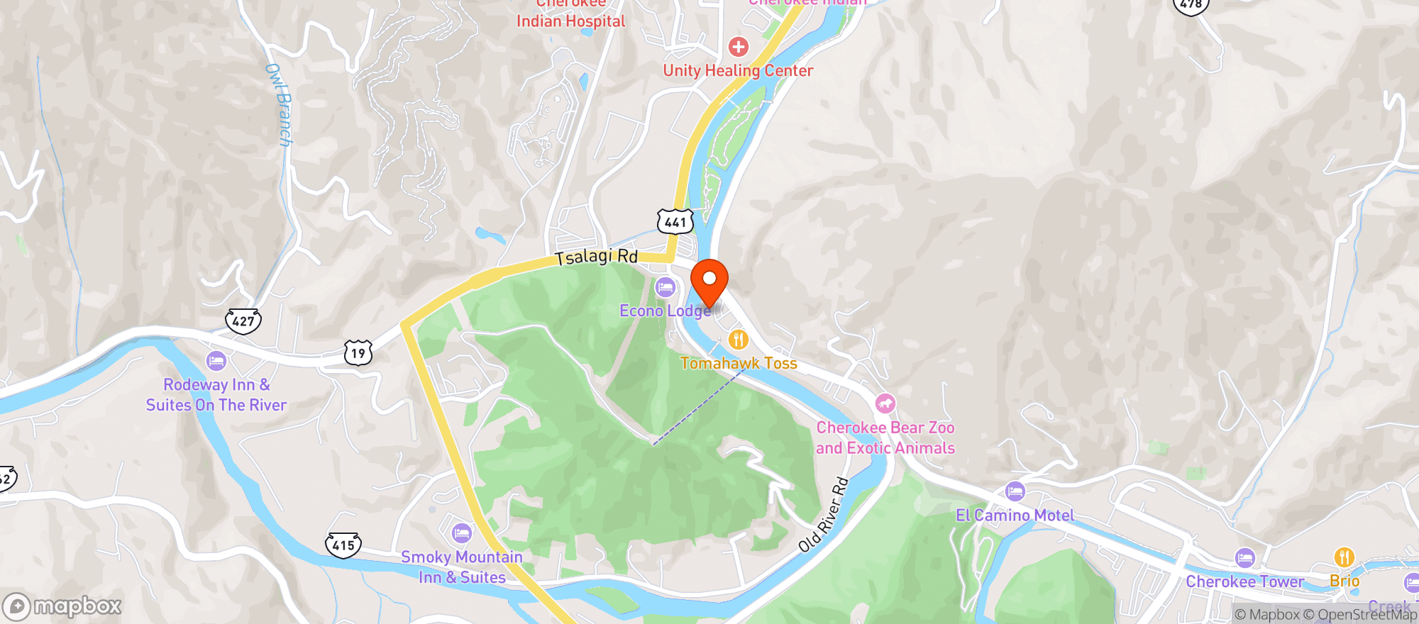 Map showing Ferrara Italian Grill