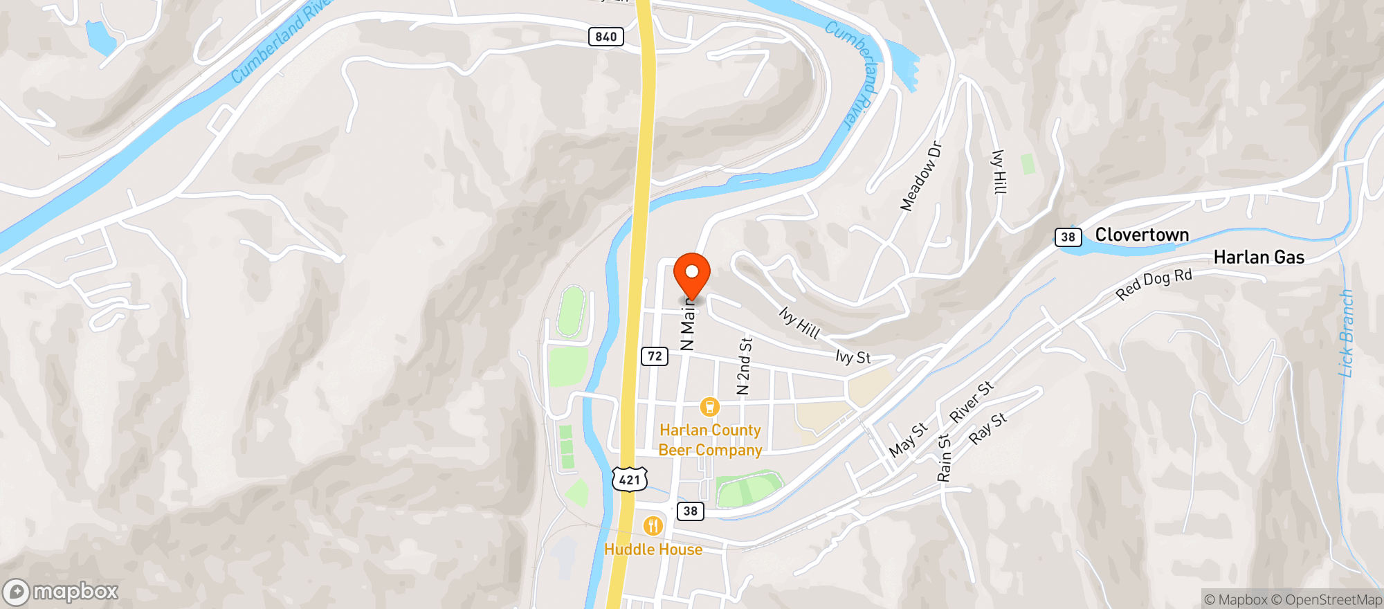 Map showing Pine Mountain Wine And #509
