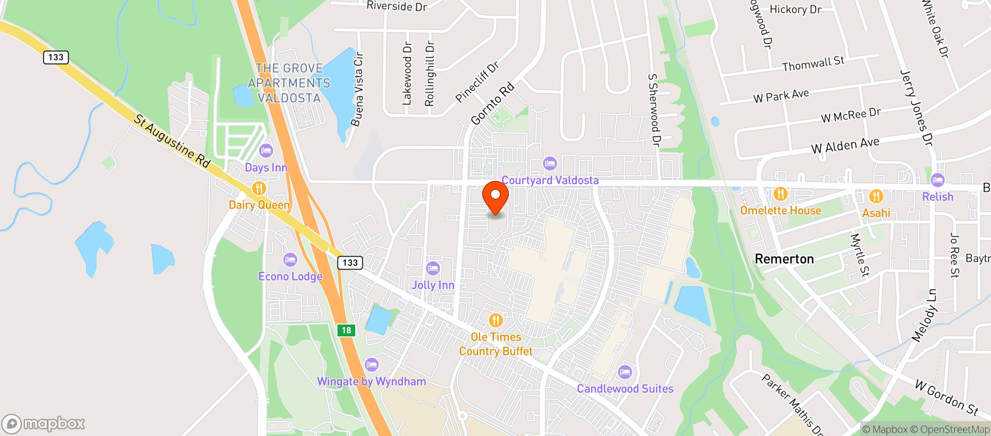 Map showing Publix