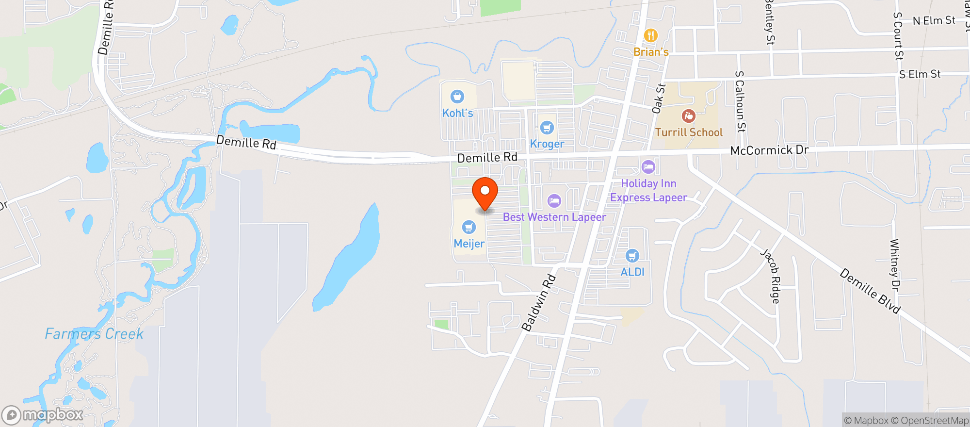 Map showing Meijer