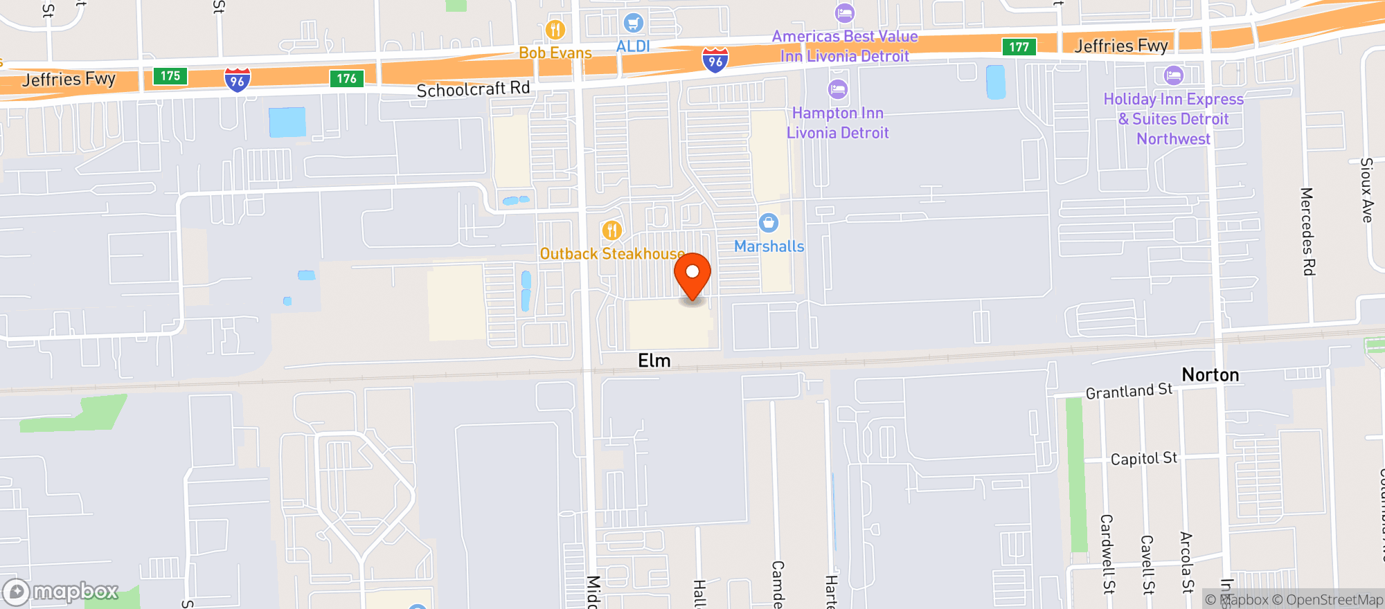 Map showing Meijer