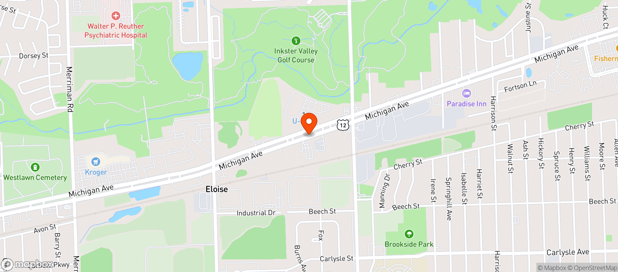 Map showing Flight Club