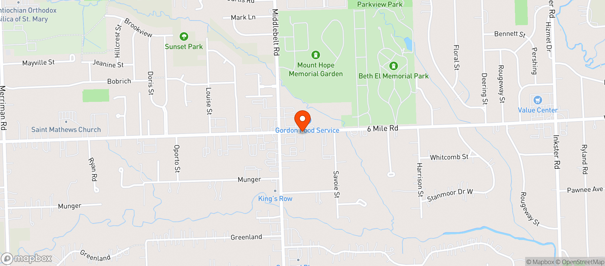 Map showing Wild Side