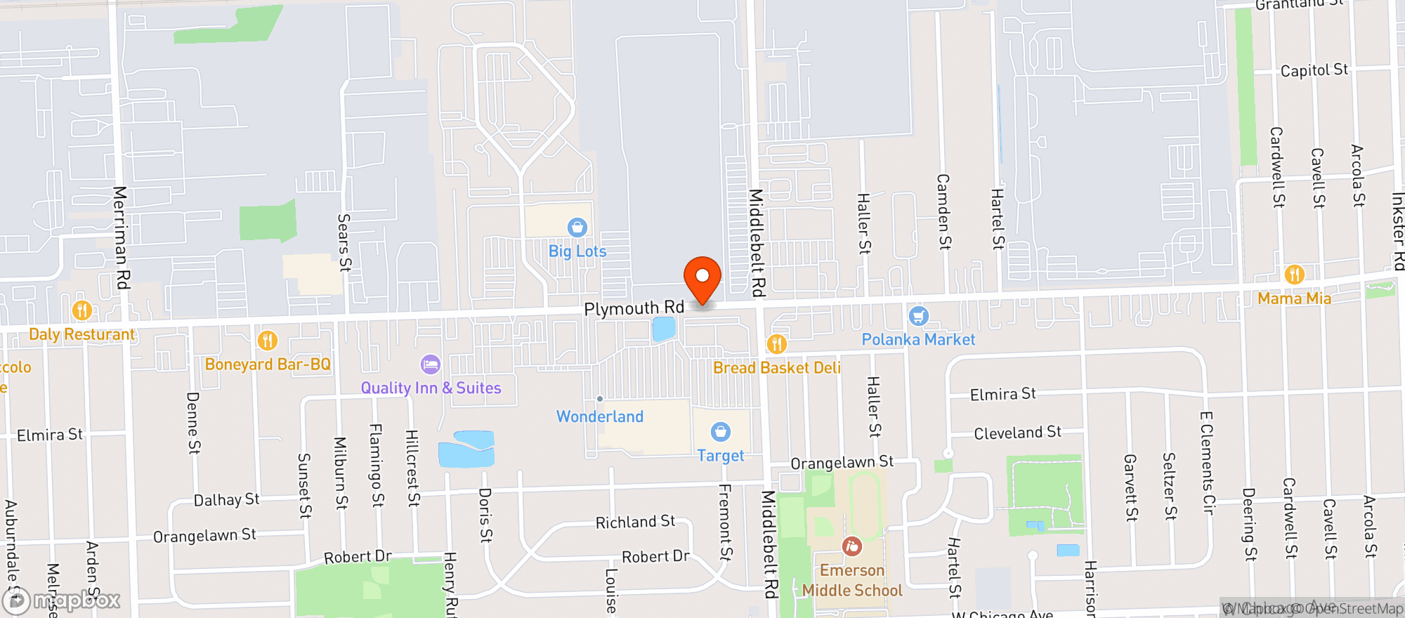 Map showing Walmart Supercenter