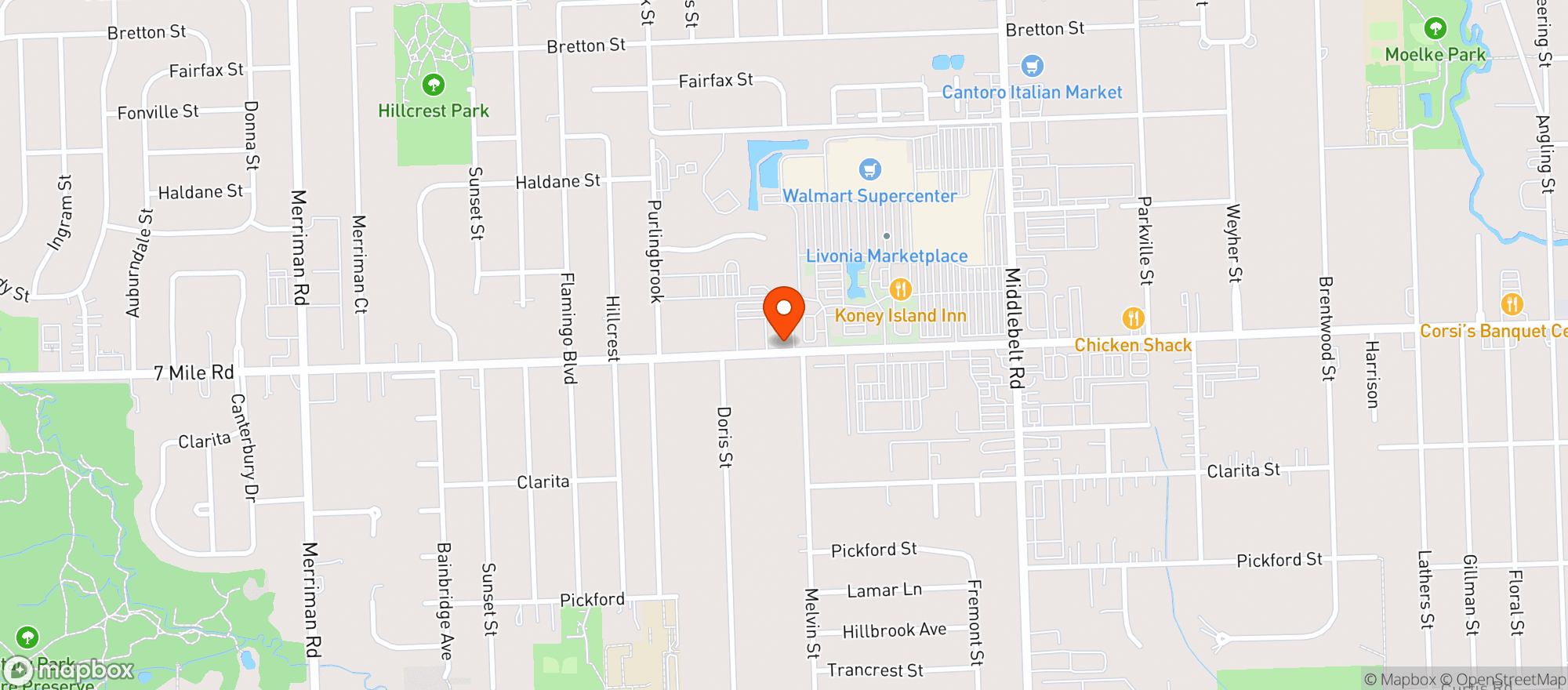 Map showing Gnc