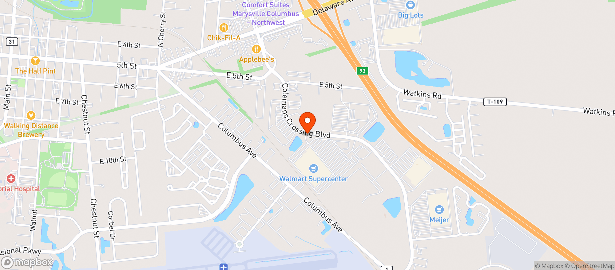 Map showing Gnc