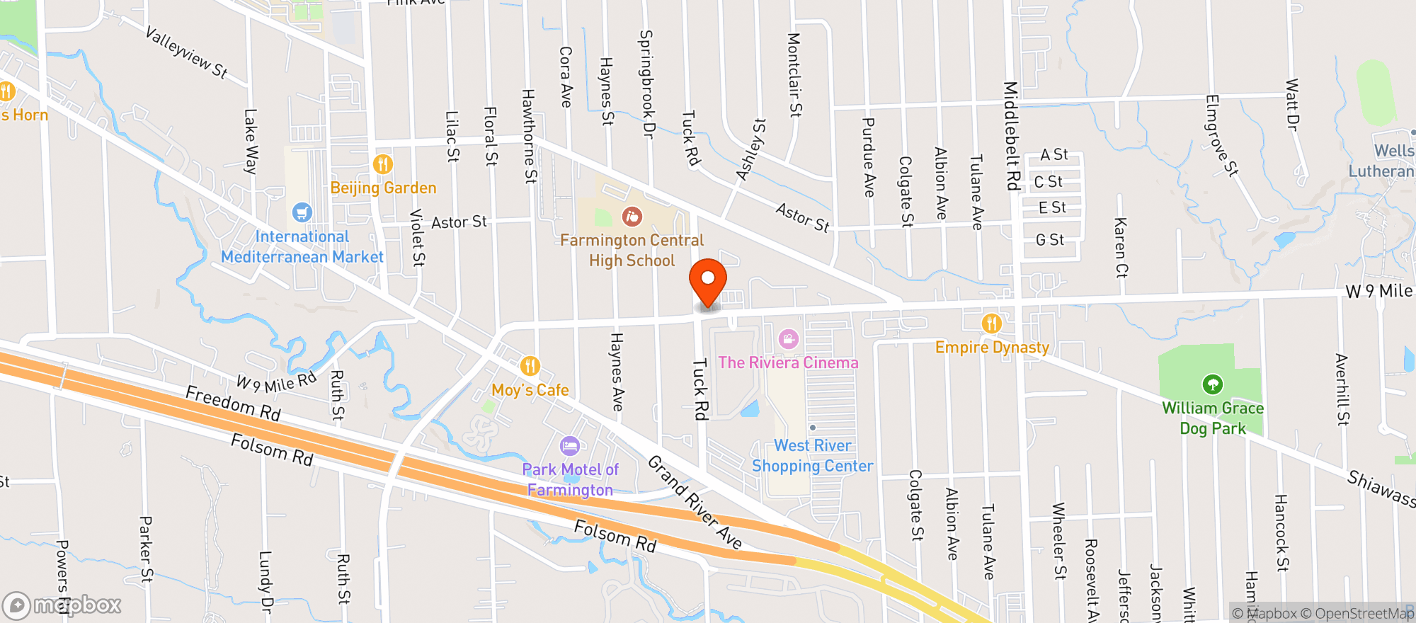 Map showing Wine Tasters Party Store